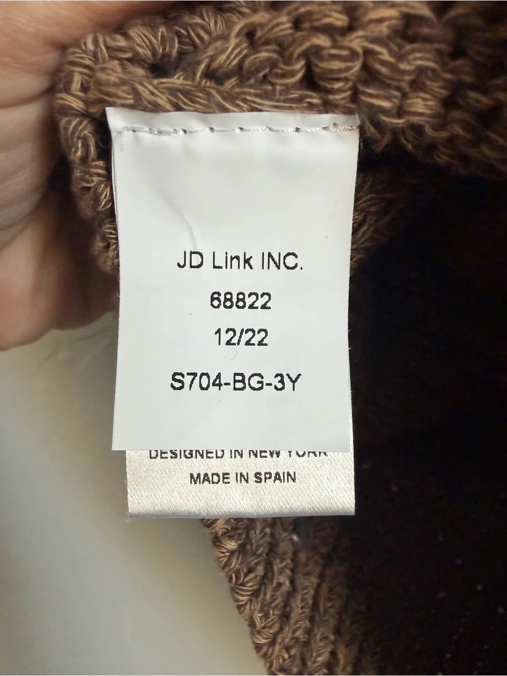 The Sunday Collective Beige Cable Knit Sweater Vest 3Y NWT Made In Spain